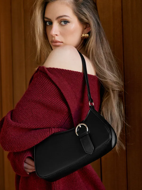 Buckle Belt-Design Armpit Bag sold by COMMENSE