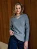 V-Neck Plain Pullover Sweater sold by COMMENSE