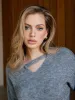V-Neck Plain Pullover Sweater sold by COMMENSE