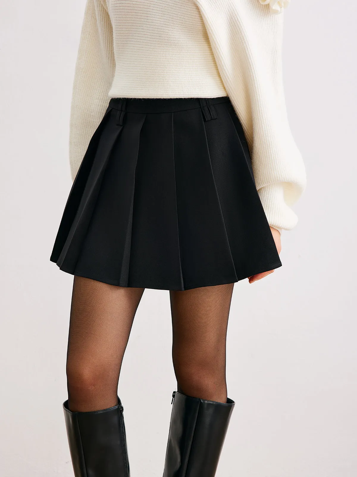 Pleated Mini Skirt Without Belt sold by COMMENSE product image thumbnail 4