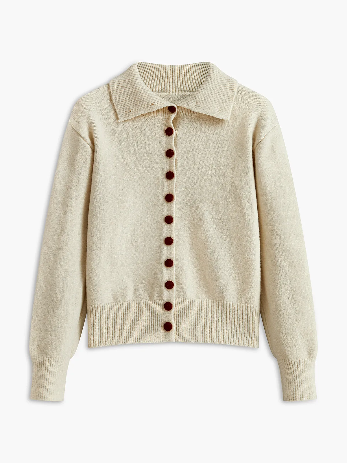 Turtleneck Contrast Button Cardigan sold by COMMENSE product image thumbnail 3