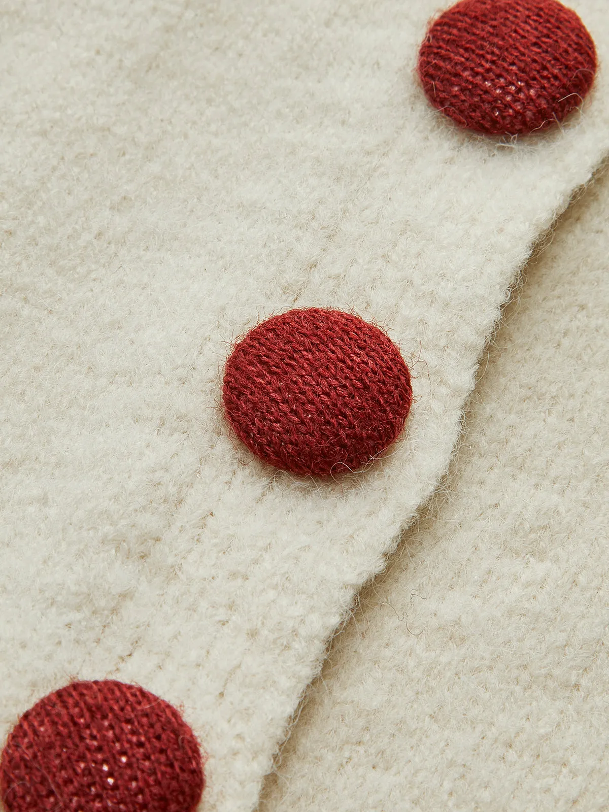 Turtleneck Contrast Button Cardigan sold by COMMENSE product image thumbnail 2