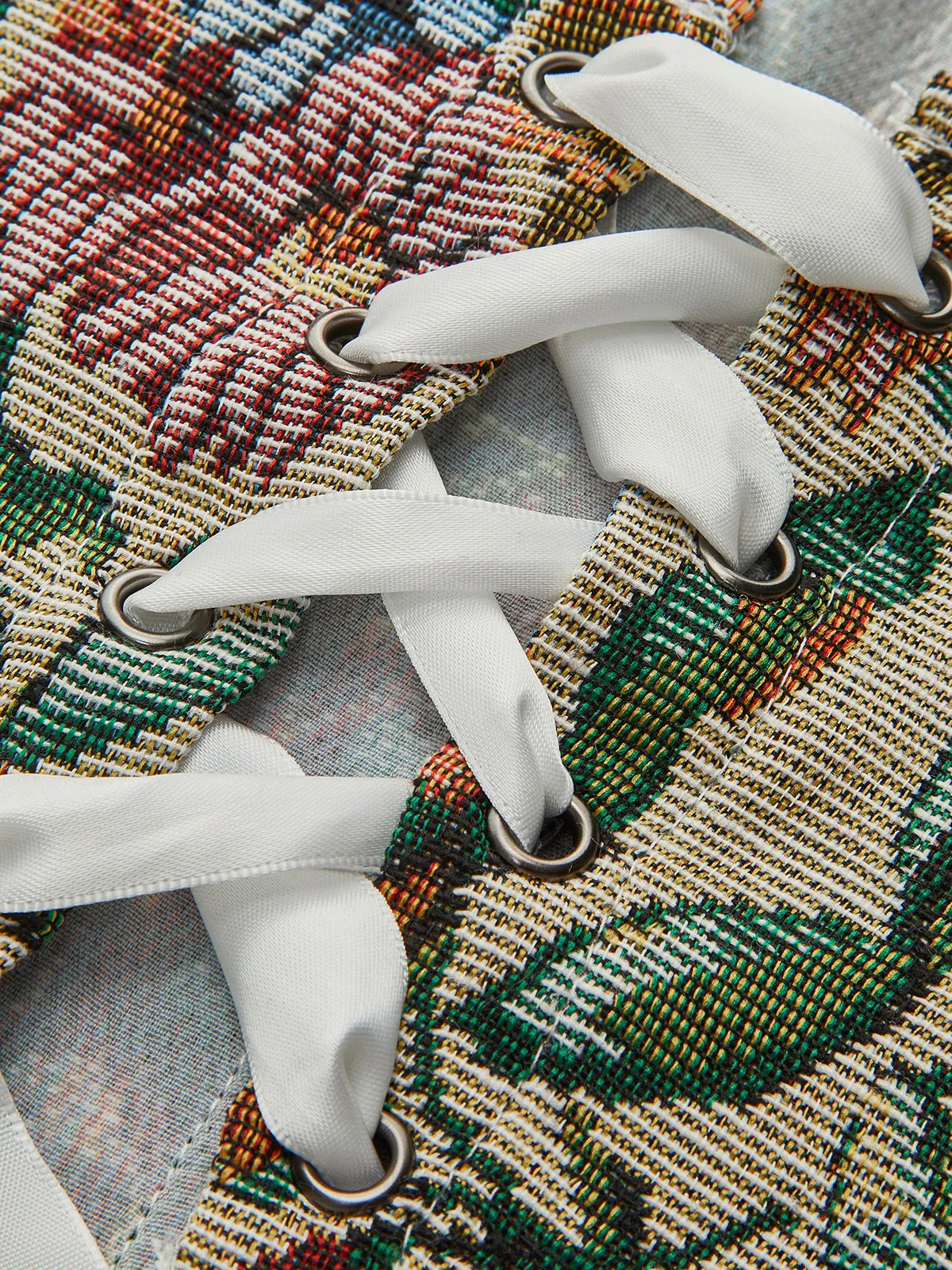 Drawstring Floral Corset sold by COMMENSE product image thumbnail 4