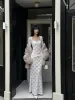 Ruched Lace Panel Long Dress sold by COMMENSE