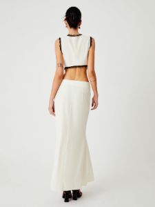 Contrast Lace Trim Two Piece Skirt Set sold by COMMENSE