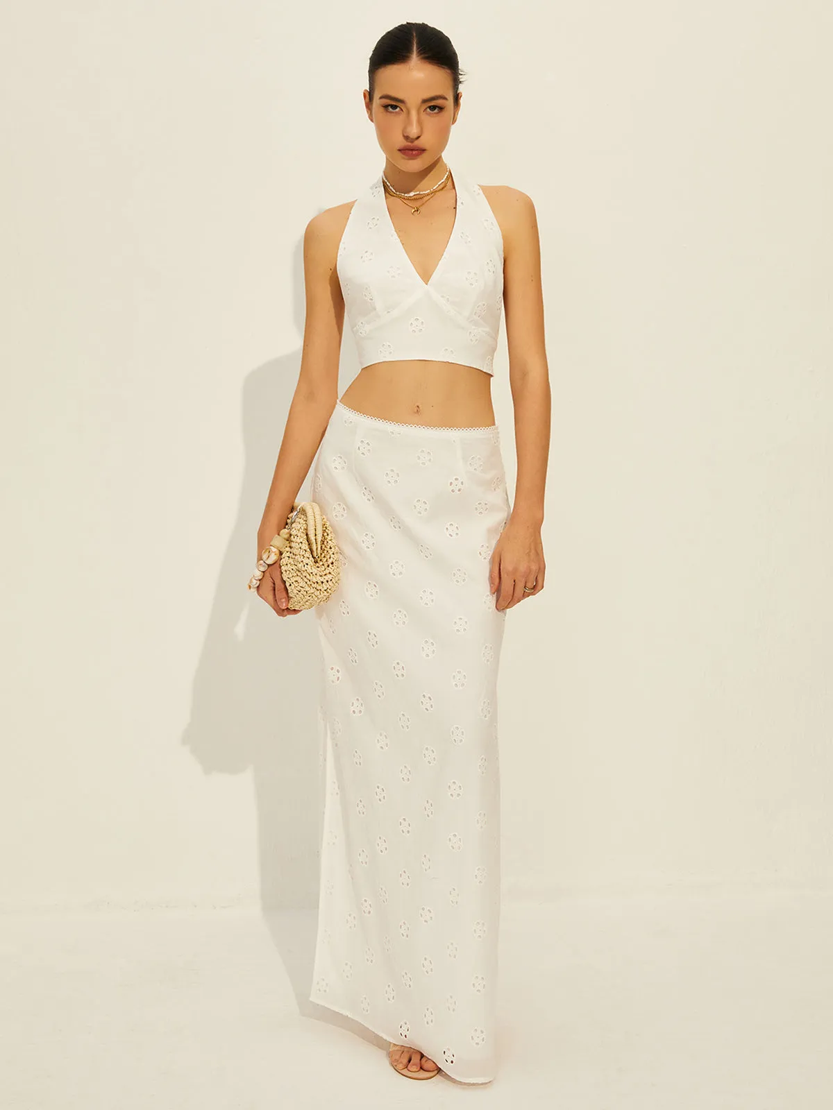 Cotton Knotted Backless Skirt Set sold by COMMENSE product image thumbnail 3