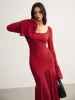 Chiffon Hem Slim Panel Dress sold by COMMENSE