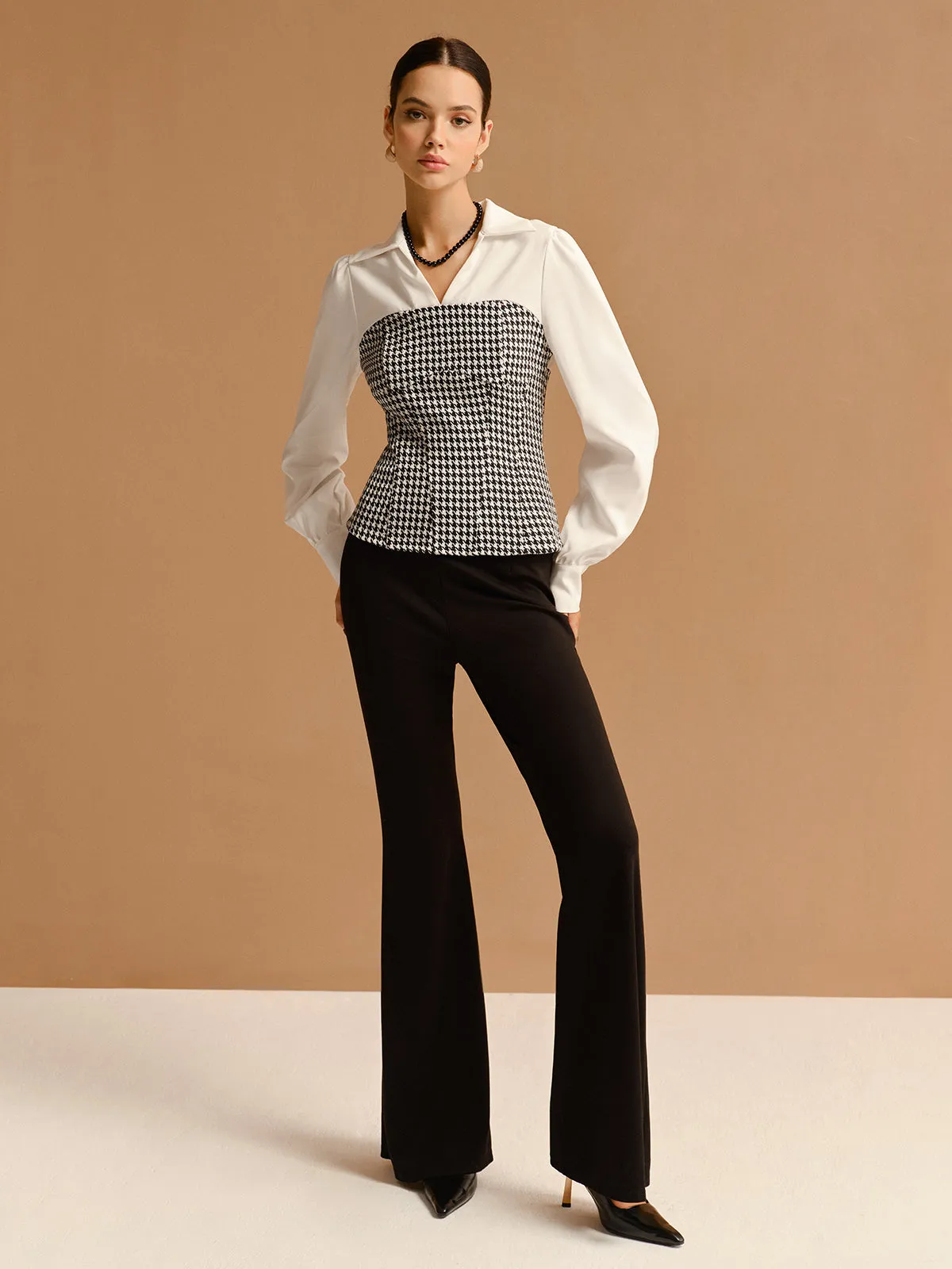 2 in 1 Houndtooth Polo Shirt sold by COMMENSE product image thumbnail 3