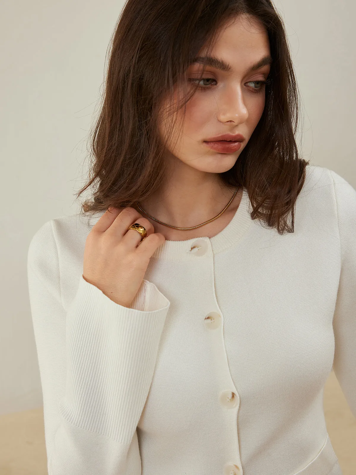 Button Down Slim Cardigan sold by COMMENSE product image thumbnail 3