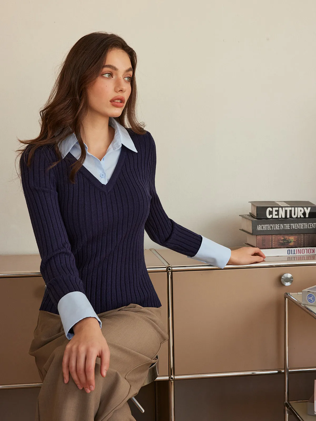 2 in 1 Slim Polo Sweater sold by COMMENSE product image thumbnail 5