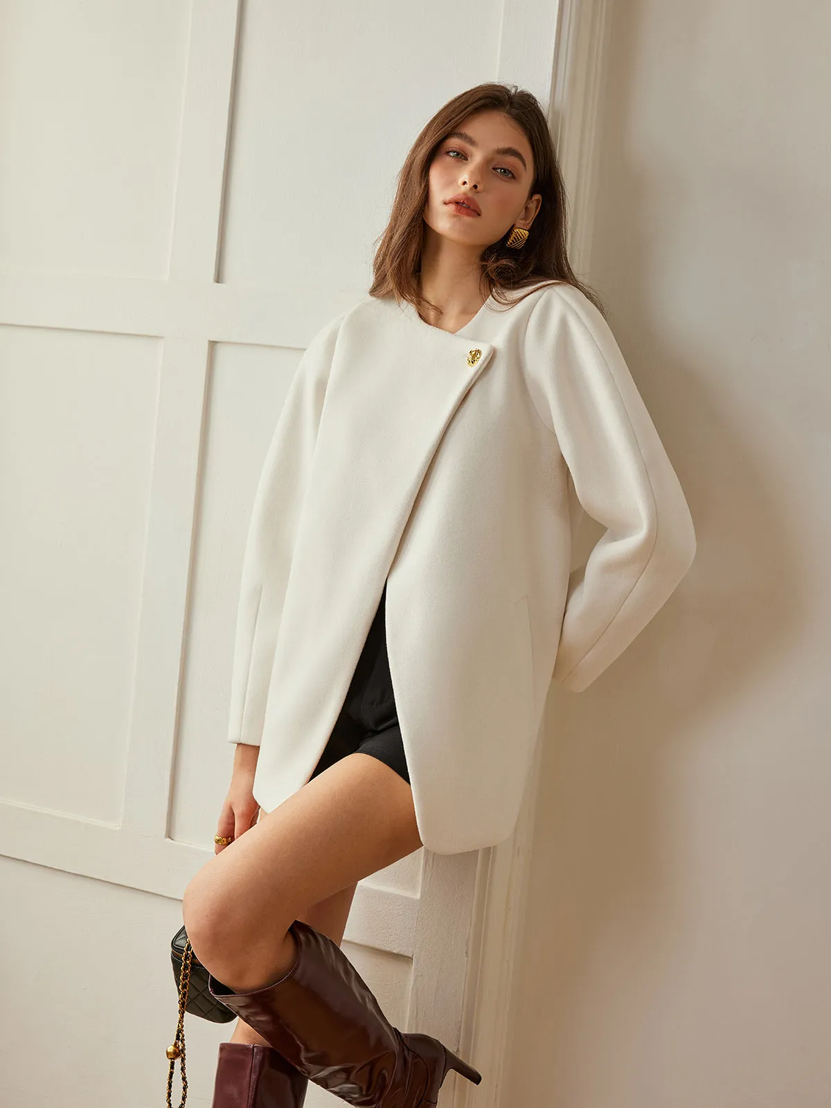 Metal-Button Wrap Warm Coat sold by COMMENSE product image thumbnail 3