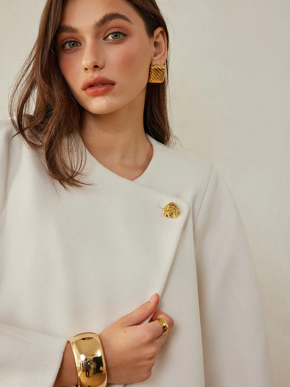 Metal-Button Wrap Warm Coat sold by COMMENSE product image thumbnail 2