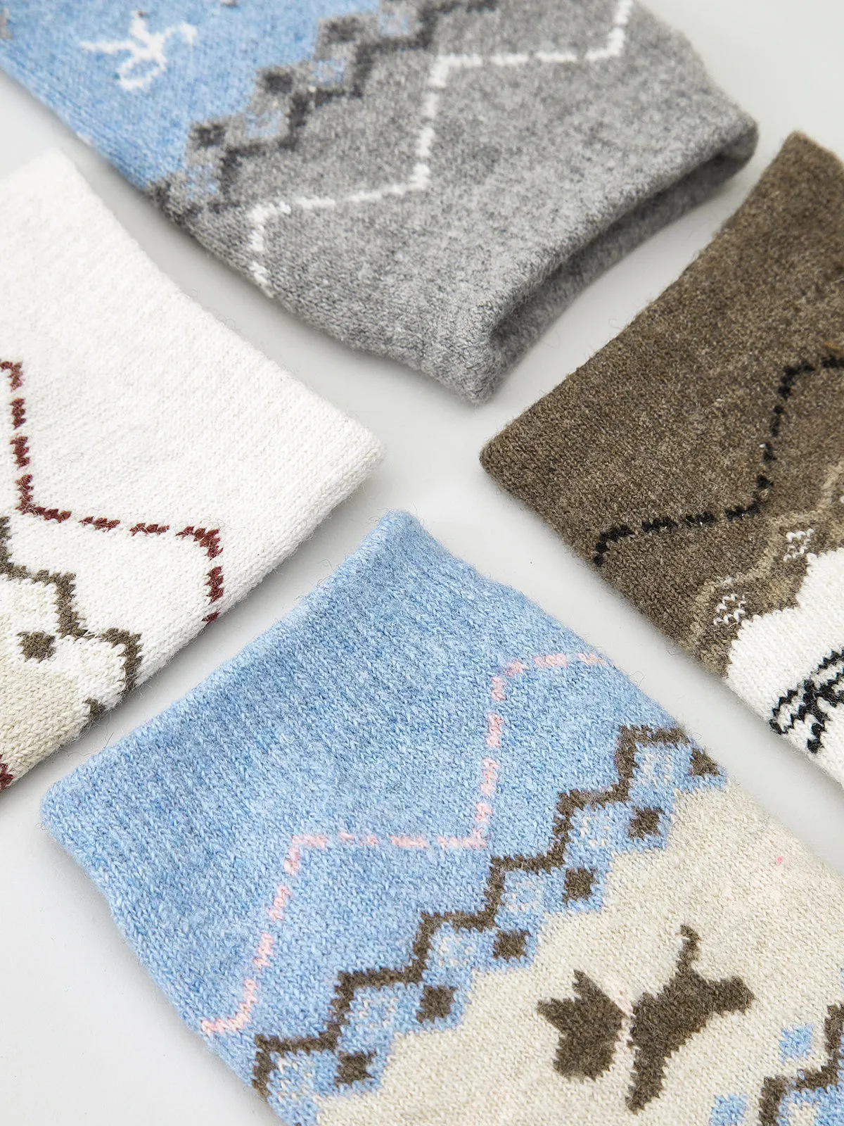 1pr Wool-Blend Puppy-Pattern Socks sold by COMMENSE product image thumbnail 3