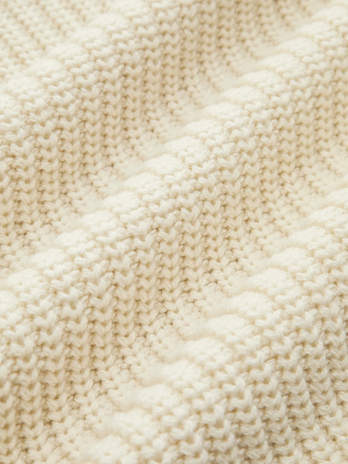 Wool-Blend Bell Sleeve Crop Shift Sweater sold by COMMENSE product image thumbnail 3