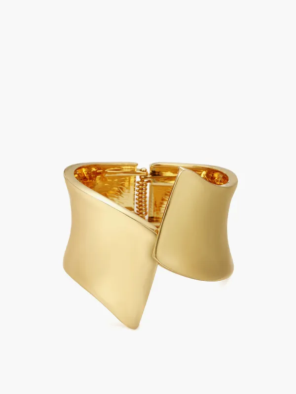 Asymmetrical Glossy Tunnel Bracelet sold by COMMENSE