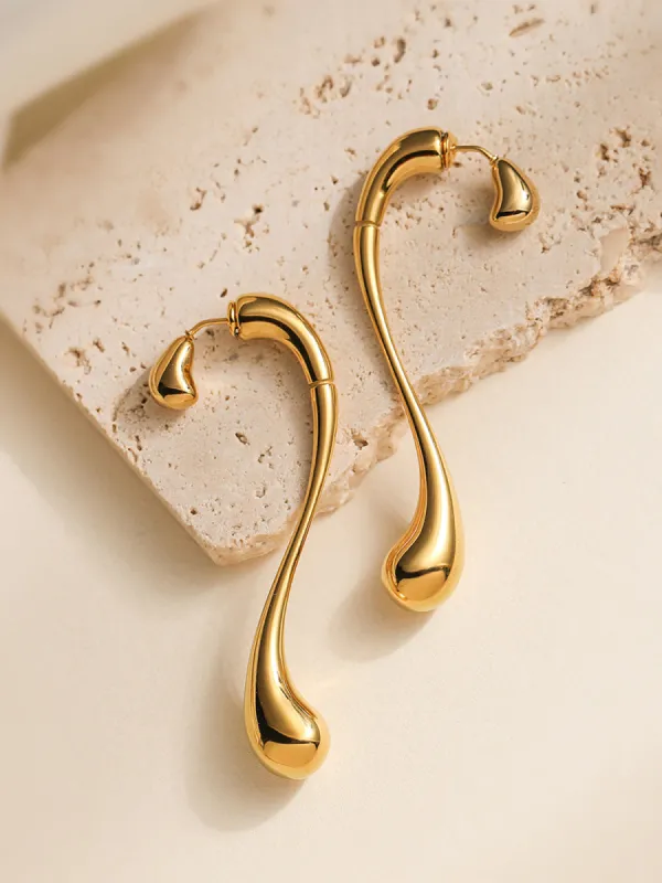 Asymmetrical Water Drop Earrings sold by COMMENSE