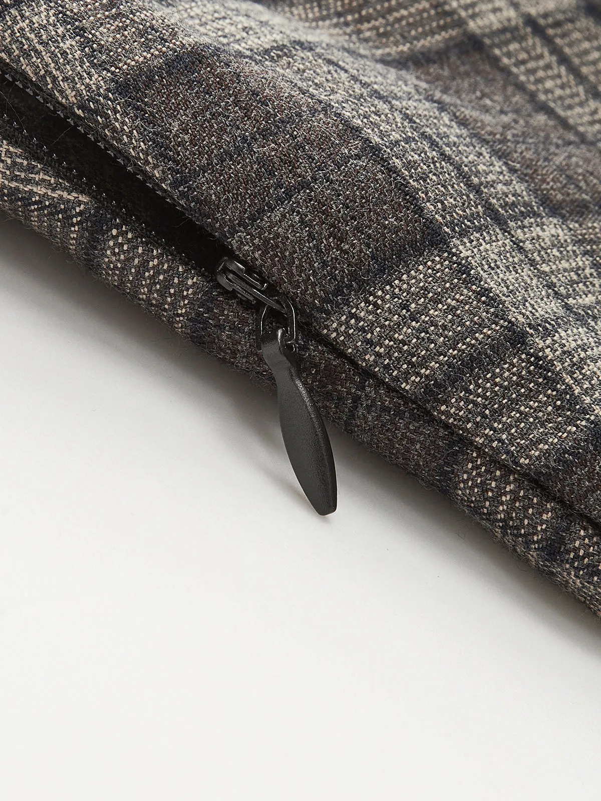 Mid-Waist Checked Pleated Skirt With Belt sold by COMMENSE product image thumbnail 4