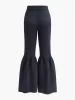 Mid-Waist Ruffle Sweater Pants sold by COMMENSE