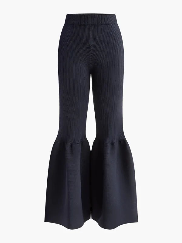 Mid-Waist Ruffle Sweater Pants sold by COMMENSE