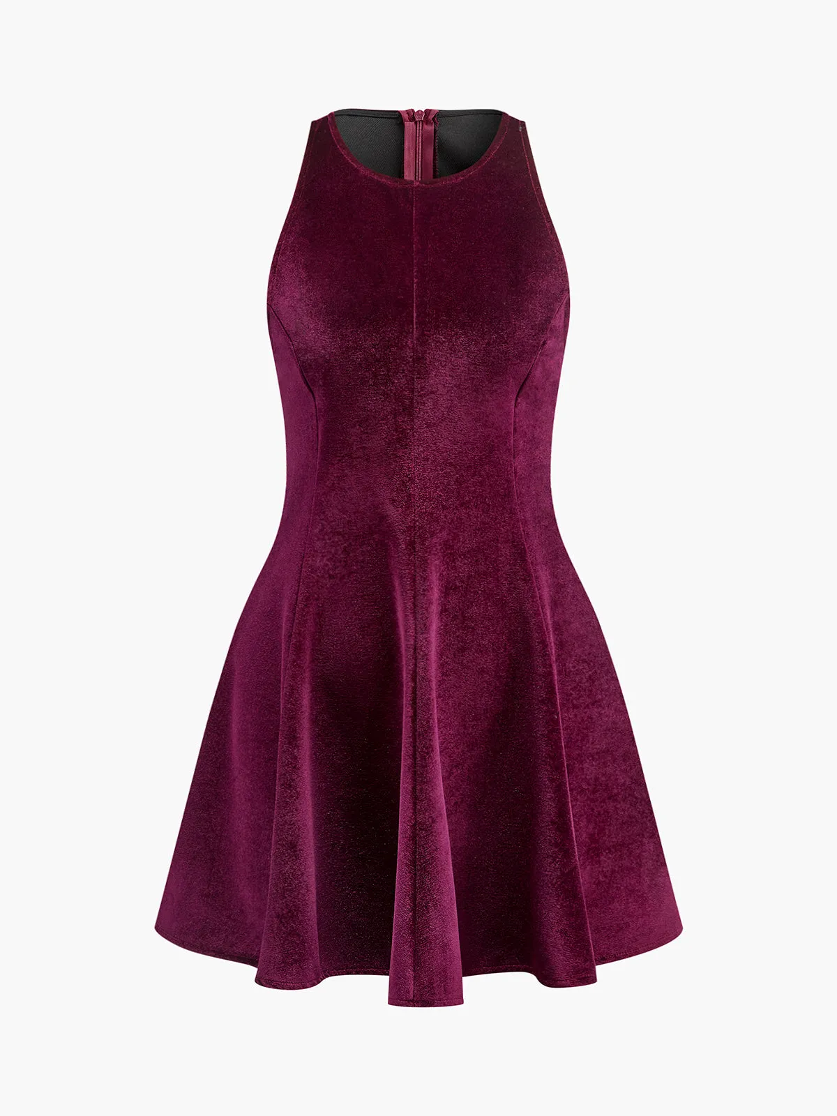 Velvet Zipper Slim Tank Dress sold by COMMENSE