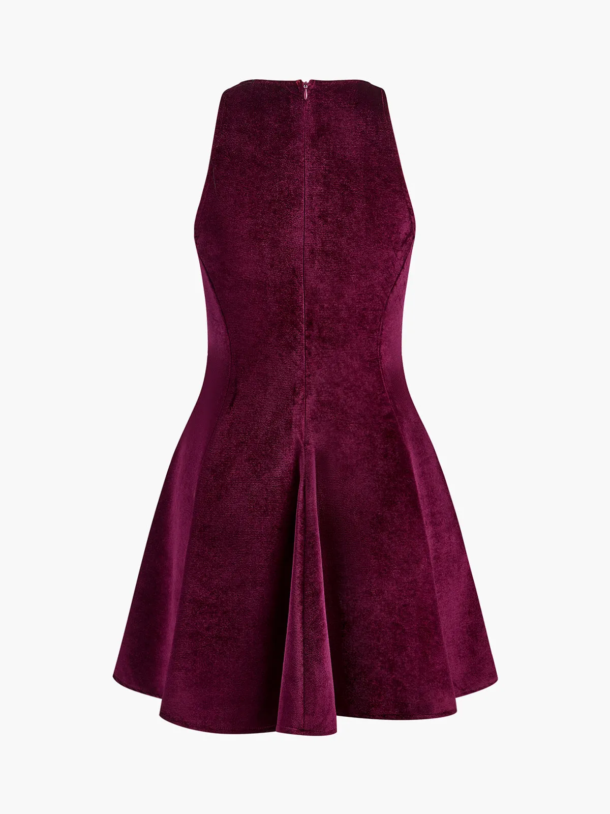 Velvet Zipper Slim Tank Dress sold by COMMENSE product image thumbnail 3