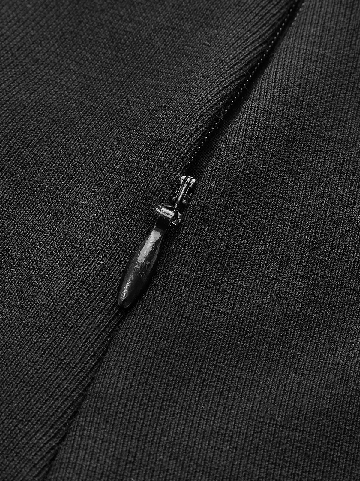 Hig-Waist Zipper Jersey Shorts With Belt sold by COMMENSE product image thumbnail 4