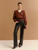 2 in 1 Lapel Cinched Sweater sold by COMMENSE