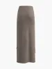 Wool-Blend Pleated Sequins Sweater Skirt sold by COMMENSE