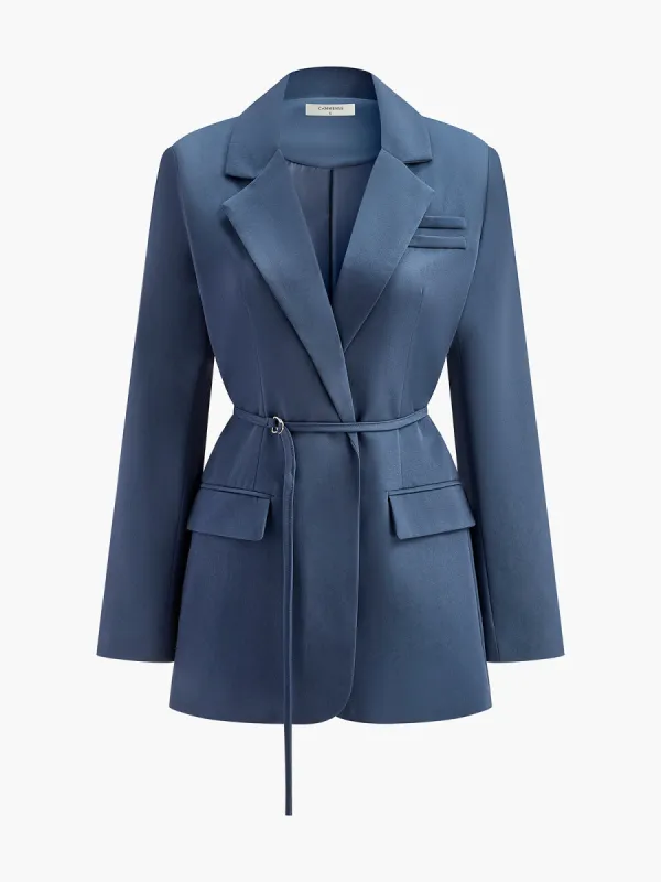 Elegant Slim-Belted Blazer sold by COMMENSE