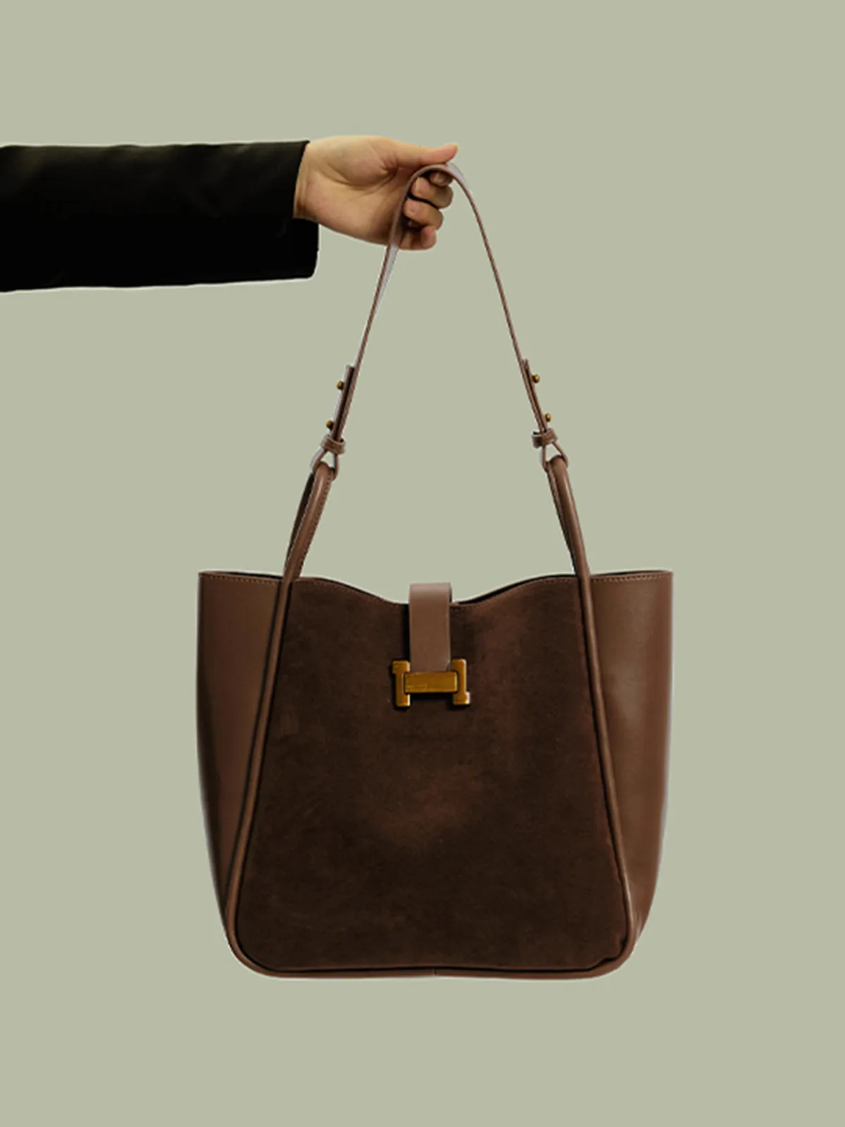 Metal-Detail Panel Tote Bag sold by COMMENSE product image thumbnail 2