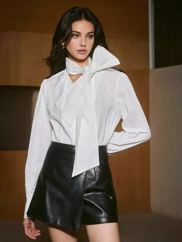 Cotton Bow Shirt sold by COMMENSE