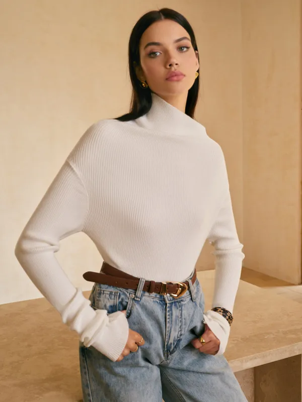 High Stretch Asymmetrical Skinny Sweater sold by COMMENSE