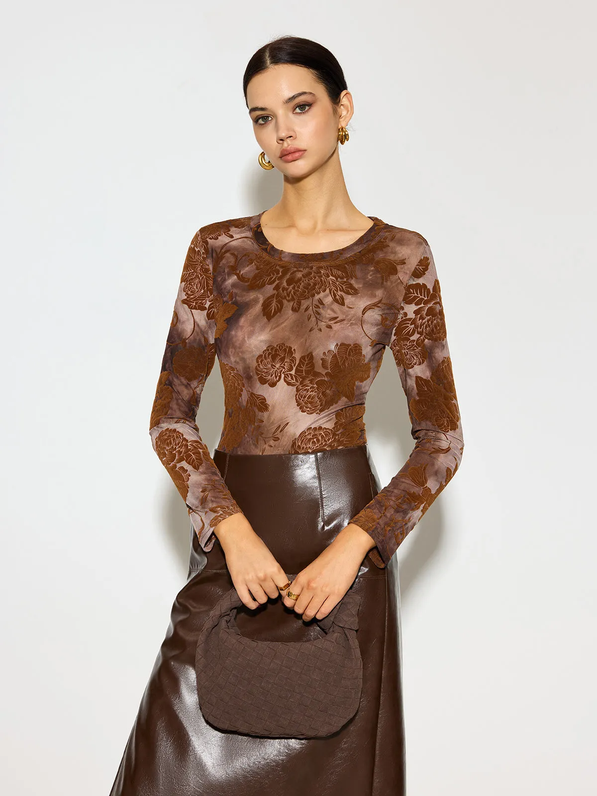 Tye Dye Printed Slim Mesh Top sold by COMMENSE product image thumbnail 2