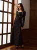 3D Flower Long Sleeve Dress sold by COMMENSE