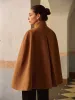 Stand Collar Lariat-Belted Warm Cloak sold by COMMENSE
