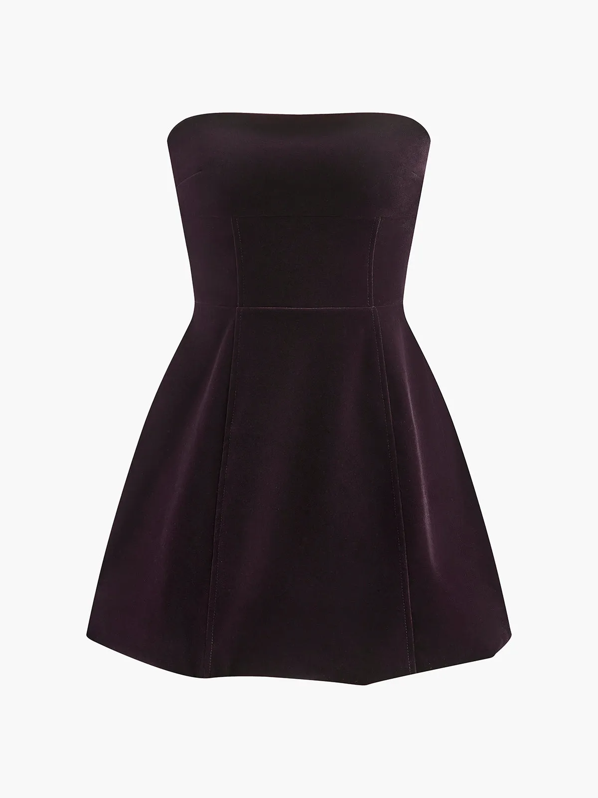 Two Way Bow-Decor Velvet Tube Dress sold by COMMENSE product image thumbnail 5