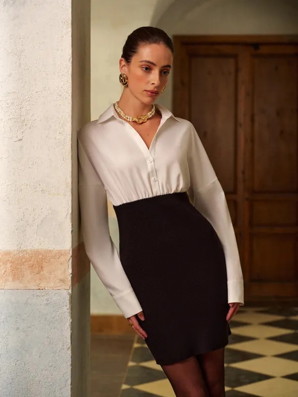 2 in 1 Color Block Polo Dress sold by COMMENSE