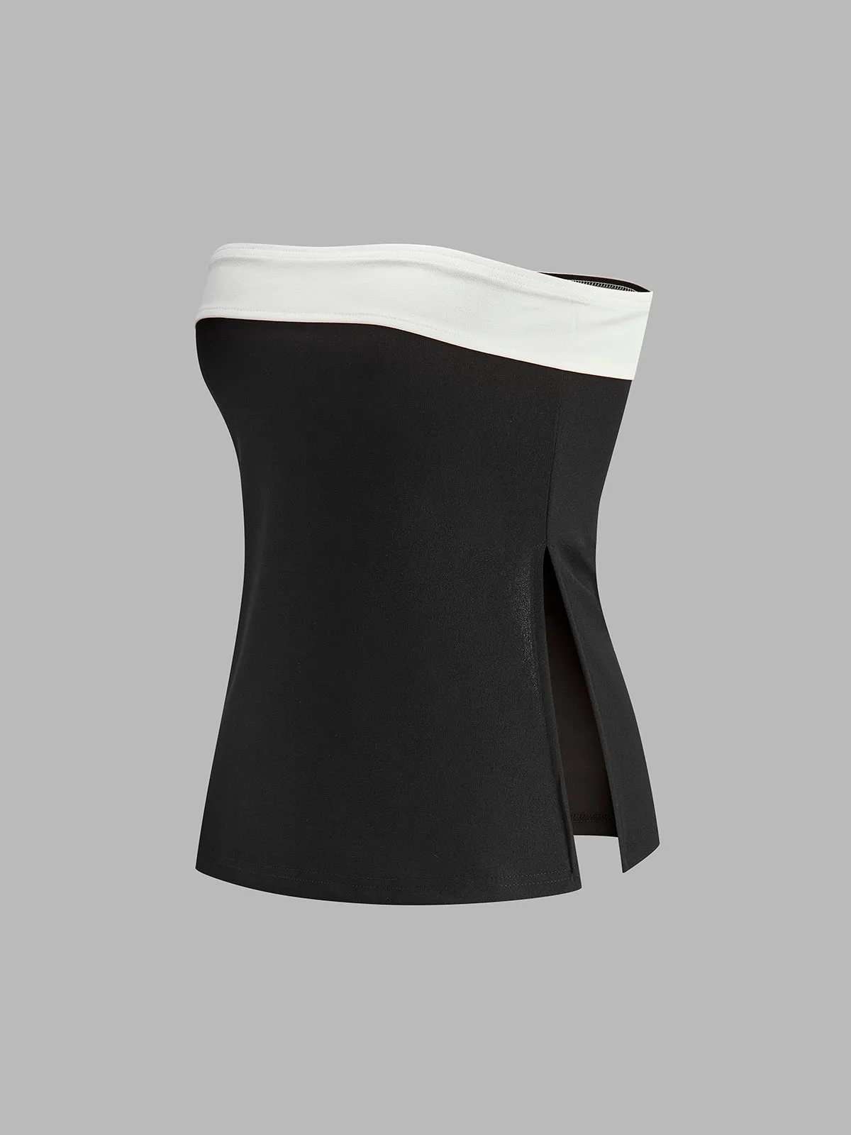 Color Block Split Strapless Corset sold by COMMENSE product image thumbnail 2
