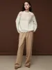 Wool-Blend Semi-Sheer Shift Knit Top sold by COMMENSE
