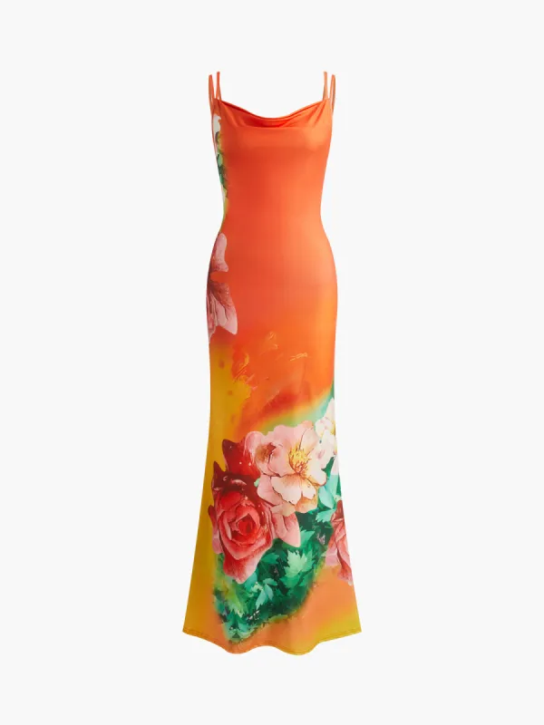 Floral Backless Stretch Dress sold by COMMENSE