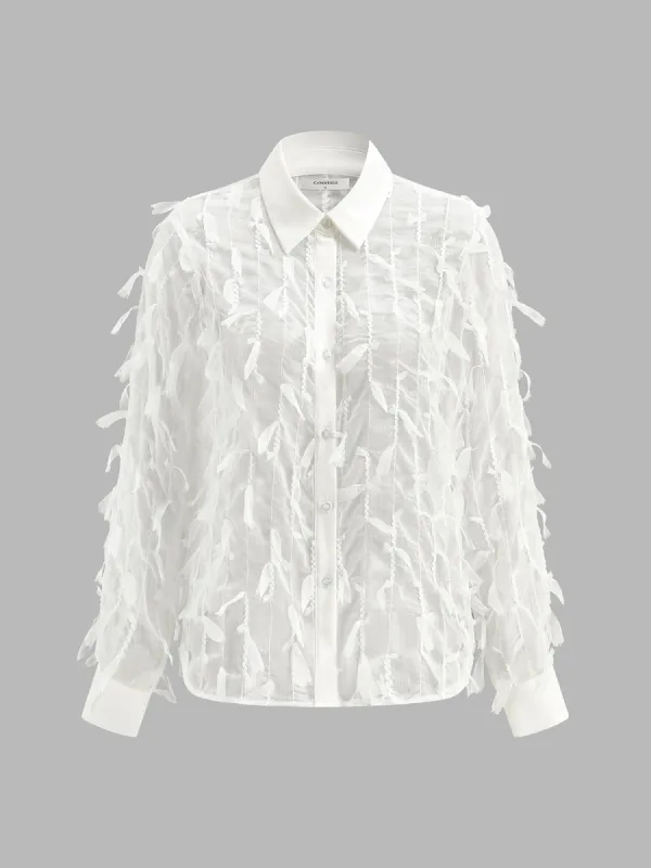 Chiffon Tassel Polo Shirt sold by COMMENSE