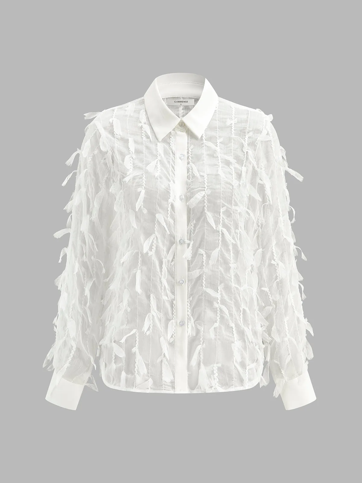 Chiffon Tassel Polo Shirt sold by COMMENSE