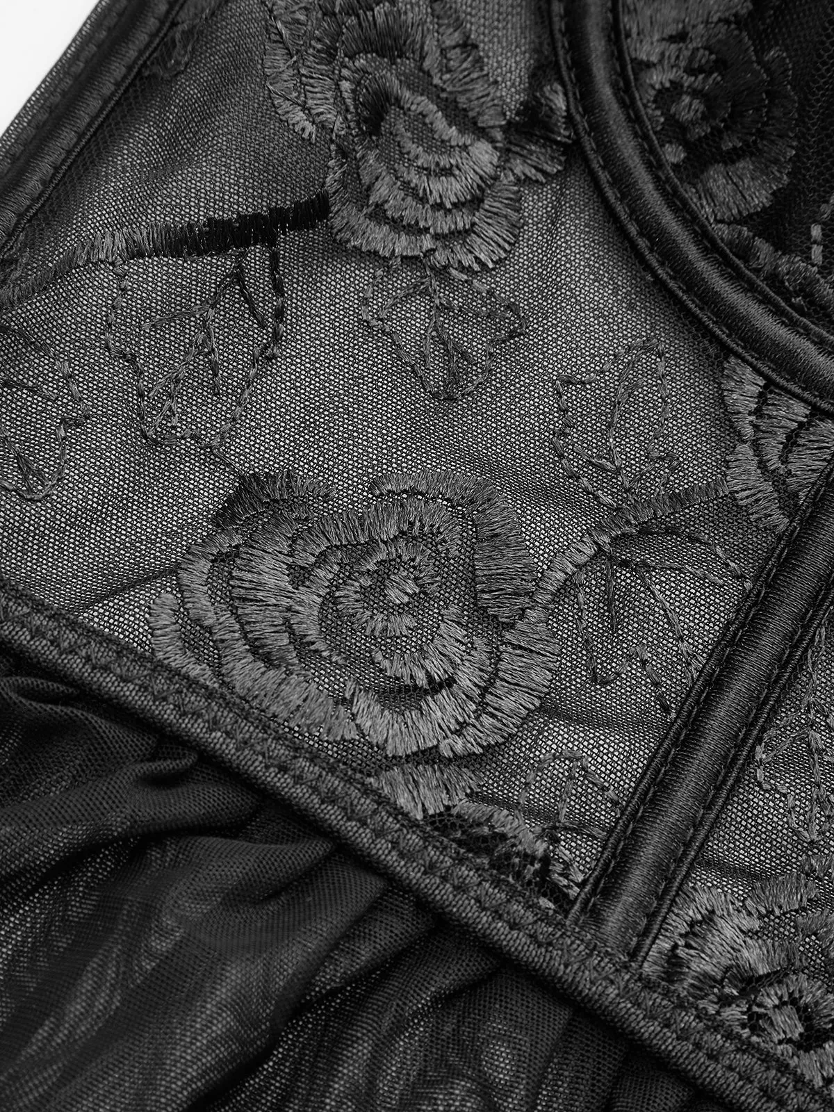 Embroidered Floral Ruffle Lace Cami Top sold by COMMENSE product image thumbnail 4