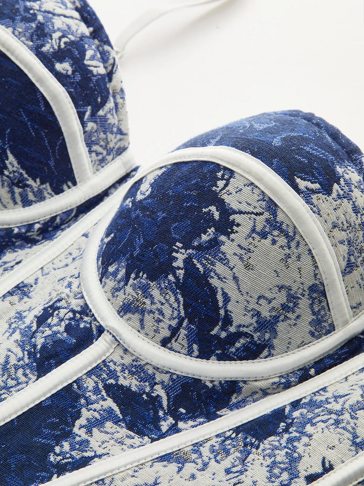 Ink Printed Zipper Corset Top sold by COMMENSE product image thumbnail 2