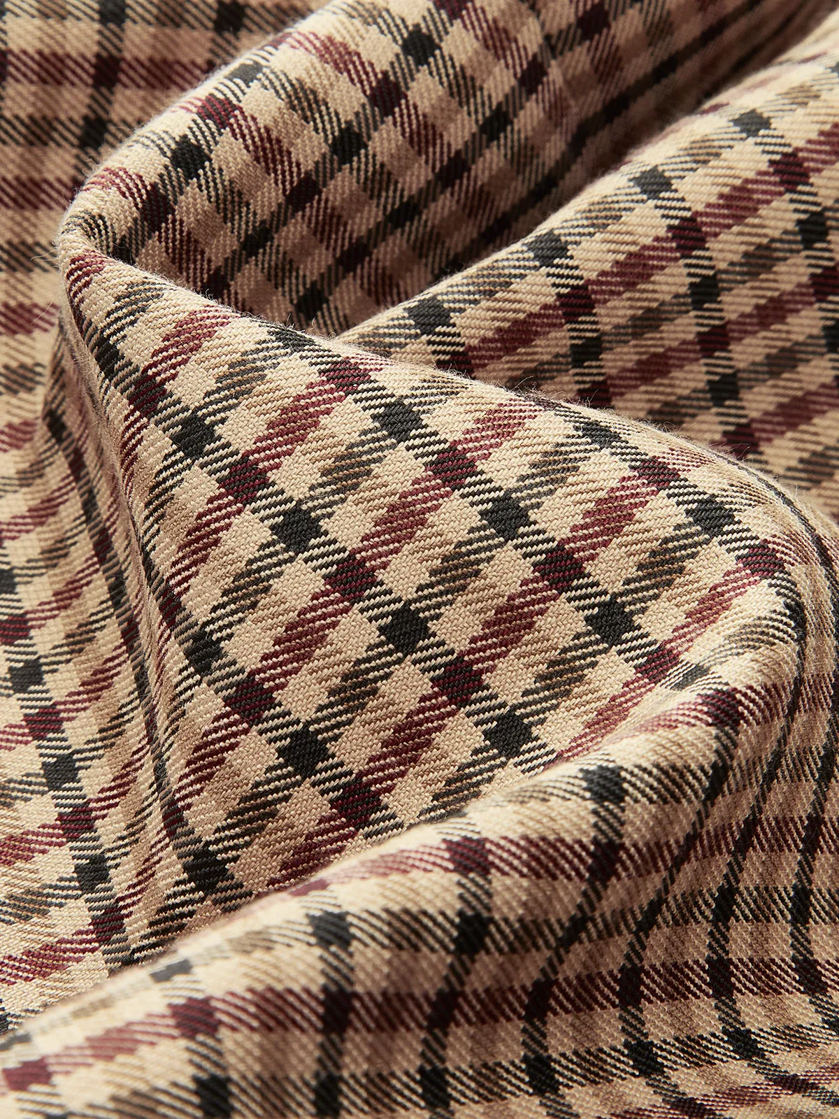 Mid-Waist Buckle-Design Plaid Pleated Skirt sold by COMMENSE product image thumbnail 4