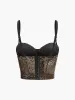 Semi-Sheer Leopard Printed Corset sold by COMMENSE