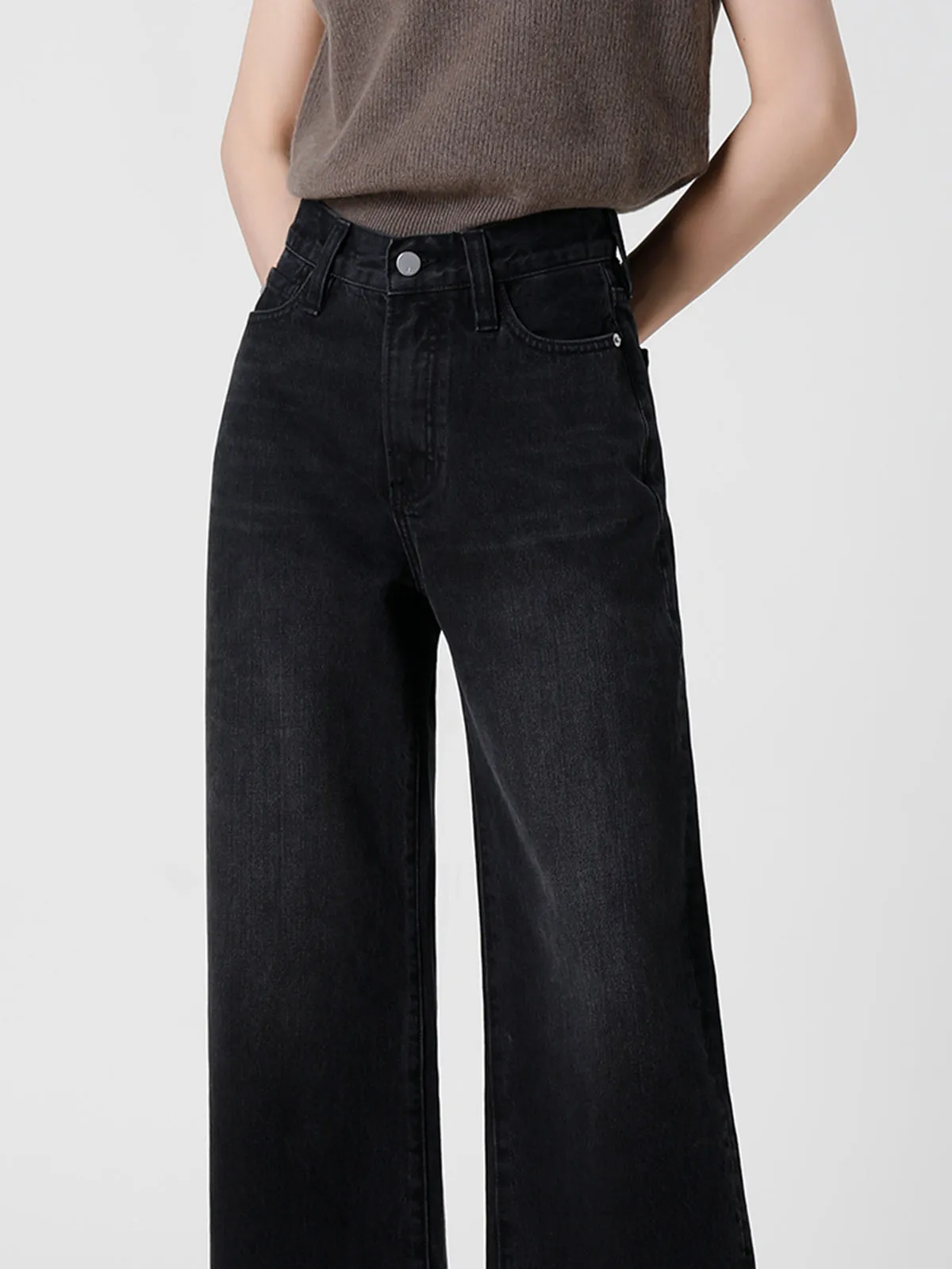 Mid-Waist Basic Jeans sold by COMMENSE product image thumbnail 3