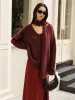 Wool-Blend Loose Sweater With Matching Scarf sold by COMMENSE