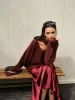 Wool-Blend Loose Sweater With Matching Scarf sold by COMMENSE