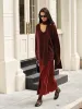 Wool-Blend Loose Sweater With Matching Scarf sold by COMMENSE